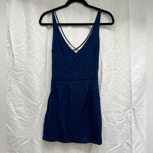 Open Back Navy Mini Dress | Size XS
